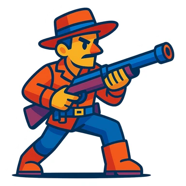 shooter character sticker