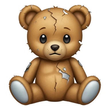 Baby teddy bear being abused sticker