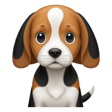 black and white beagle sticker