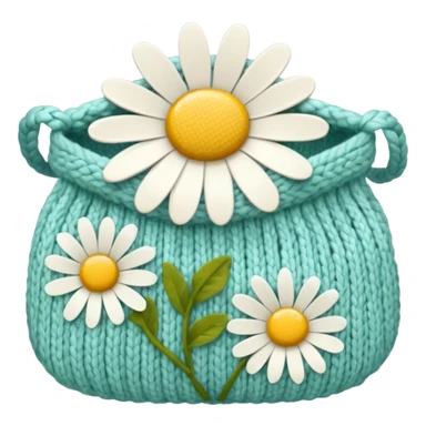 flower daisy Knitted Bag sticker