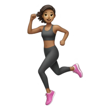 girl doing aerobic sticker