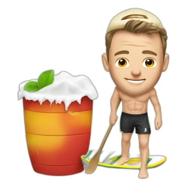 Jonathan Toews as a beach bum sticker