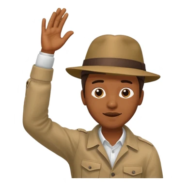 Un señor haciendo el dab sticker