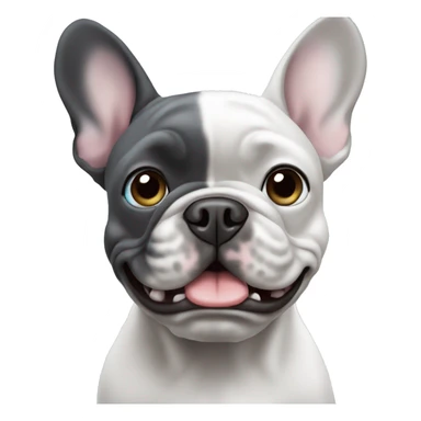 Grey french bulldog blue eyes sticker