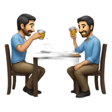 Argentinian men having mate sticker