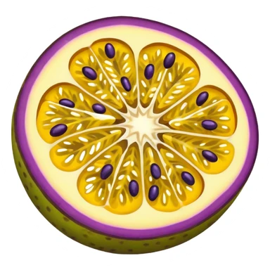 passion fruit sliced sticker