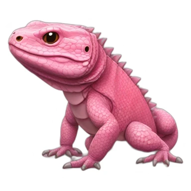 fat pink tegu lizard sticker