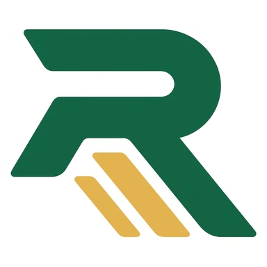 Change the logo to a bold and modern style with a green and gold color scheme, keeping the design sharp and clean with a transparent background. sticker