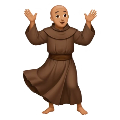 A dancing friar  sticker