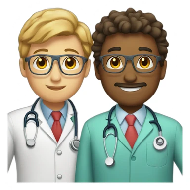 Two doctors in love sticker