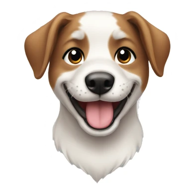 Happy puppy face with patch sticker