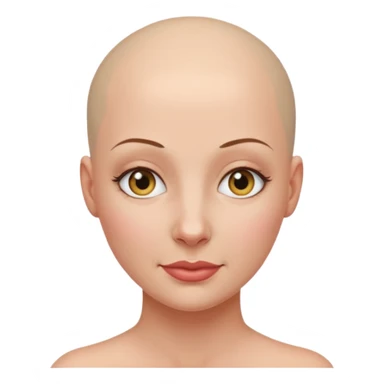 bald woman sticker