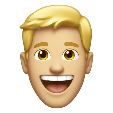 White guy with gold teeth sticker