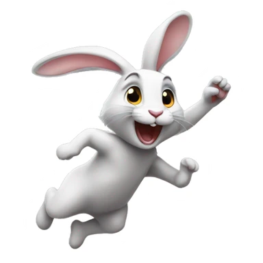 Rabbit jump sticker