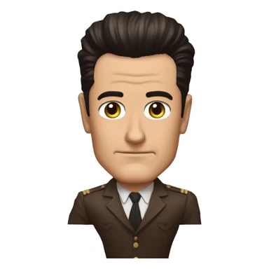 dale cooper con fondo de twin peaks sticker