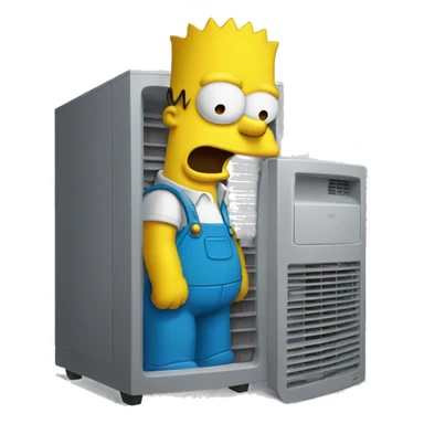 SIMPSONS aircondiotion sticker