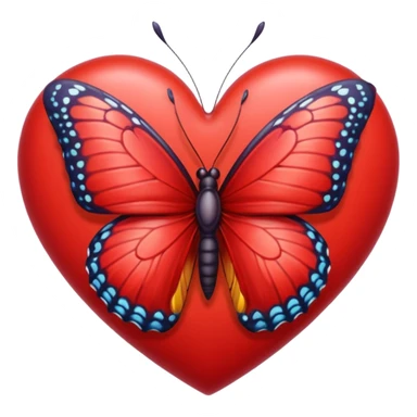 heart with butterfly sticker