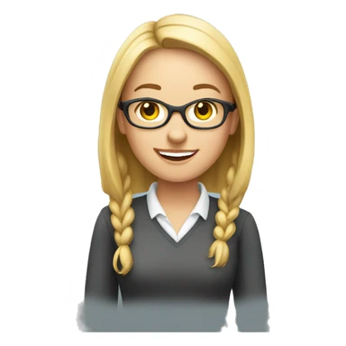 A YOUNG FEMALE ENGLISH TEACHER HAPPY sticker