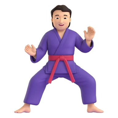 Jackie Chan with his signature smile, martial arts master pose sticker