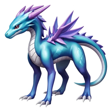 cool edgy shiny colorful Suicune-Dialga-Reptile full body sticker
