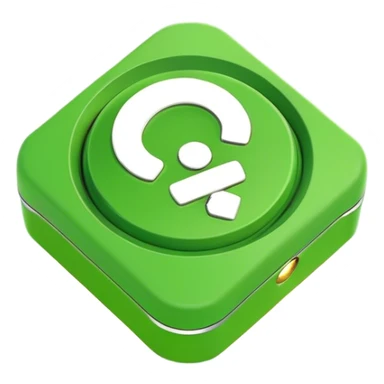 Clash of Clans aesthetic: Cinematic Playful Xbox Power Button Portrait Emoji, rendered in a 3D vector-style similar to standard emojis with minimal shading and bold, simplified shapes. A compact, distinct form with signature details, softly glowing with a modern gaming energy charm. Simplified yet unmistakably iconic, highly detailed and consistent, glowing with a soft radiance and high shine. Stylized with a touch of next-gen innovation and a soft glowing outline, capturing the essence of a beloved gaming relic with a friendly, playful manner! sticker