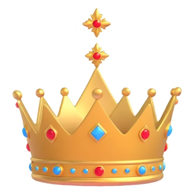 golden crown, classic royal style sticker