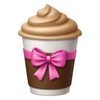 Coffee with a pink bow sticker