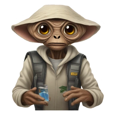 Mexican E.T. The extra terrestre sticker