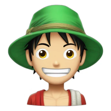 Luffy avec la tenue de zoro sticker