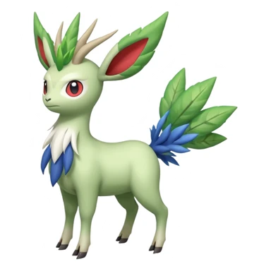 Xerneas-Sprigatito-Gogoat-Celebi-Shaymin-Virizion-Fakémon-Pokémon-fusion-creature (full body) sticker