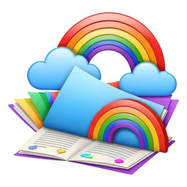 mac os mixed documents rainbows sticker