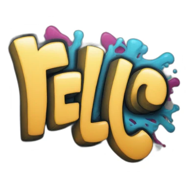 graffiti of the words "Hello" sticker