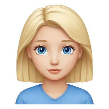 girl with blonde hair and blue eyes pretty sticker