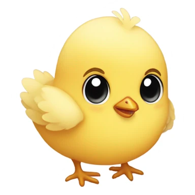 Baby chick with heart shaped love eyes sticker