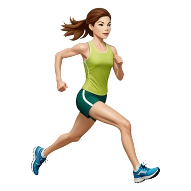 Michelle Monaghan running, female actress with brown hair sticker