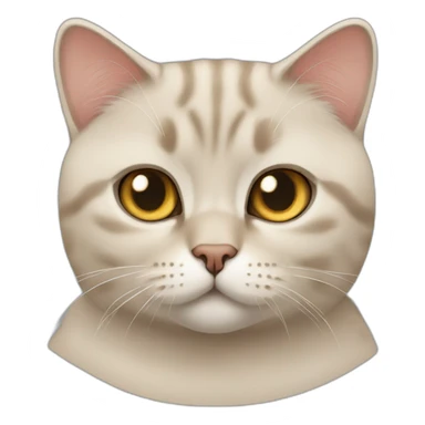 british shorthair beige cat sticker