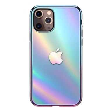 iPhone 14 pro in holographic Iridescent case sticker