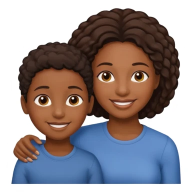 no a black mother and a black child sticker