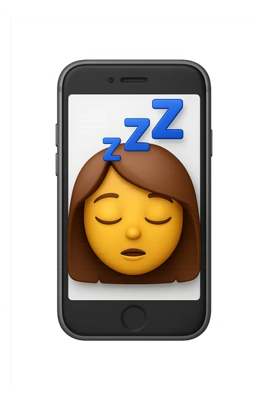 emoji stile iphone che rappresenta una donna che dorme 3d sticker