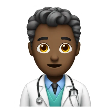 Doctor tired working sticker