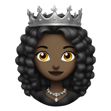 goth princess with crown sticker