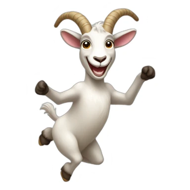 happy dancing goat sticker