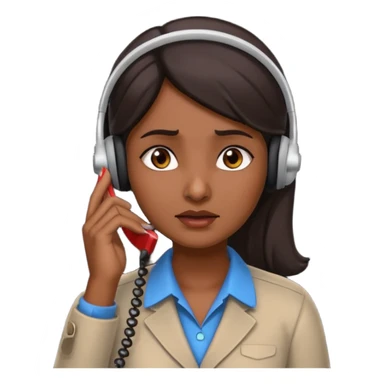 generate an indian female teacher calling. looking upset sticker