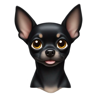 Black chihuahua dog sticker