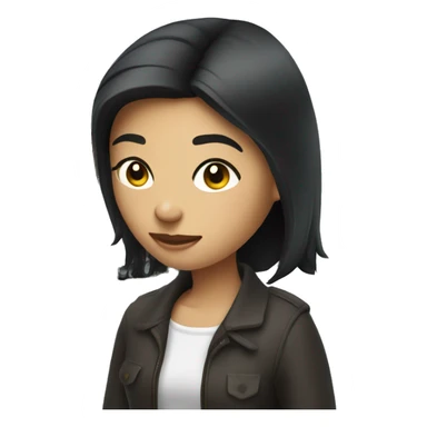 Dark haired mail looking at mobile home sticker