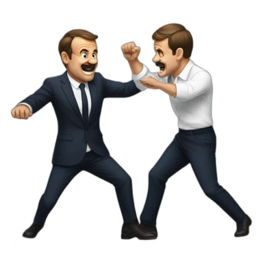risitas slapping macron sticker
