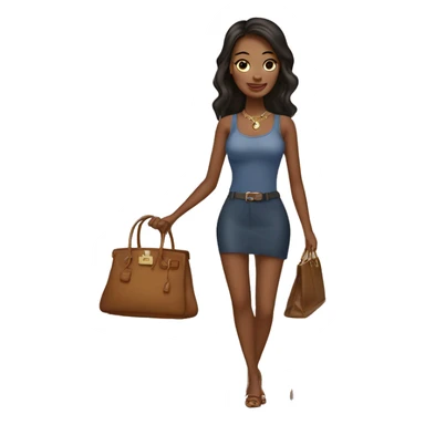 Pretty women holding birkin bag sticker