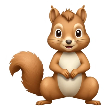 Squirrel doing Pilates  sticker