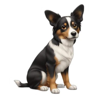 Un chien avec un nœud papillon sticker
