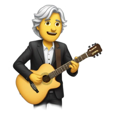 gerard deupardieu joue guitare sticker